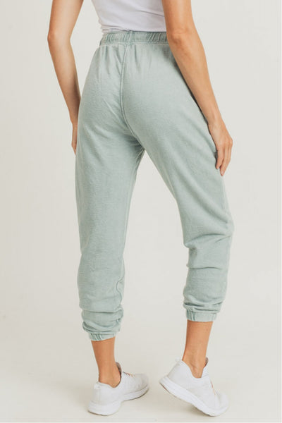 Mineral-Washed Jacquard Joggers